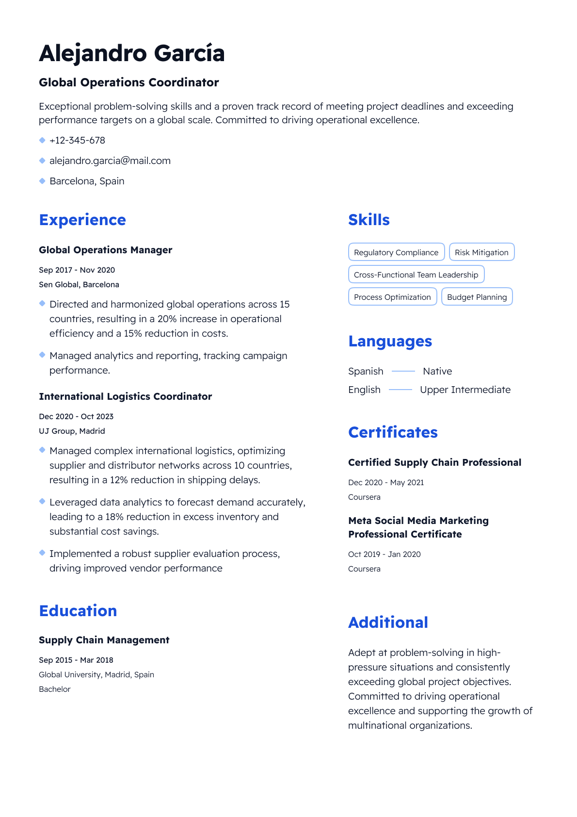 Accountant resume template & examples